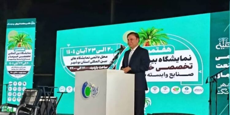 استاندار بوشهر: نمایشگاه بینالمللی خرما، فرصت مناسبی برای دستیابی به بازارهای هدف صادراتی است